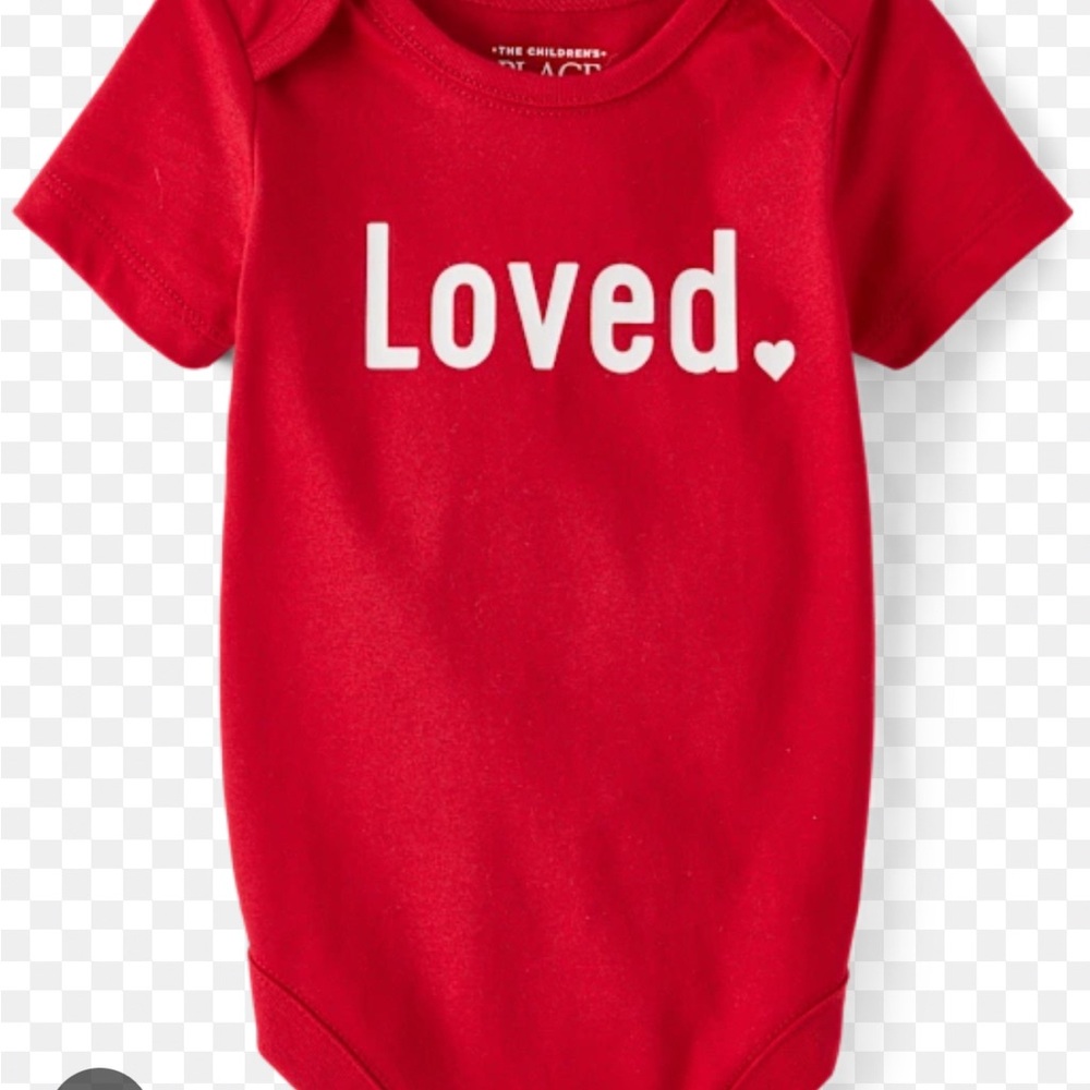 The Children's Place Red 'Loved' Baby Onesie